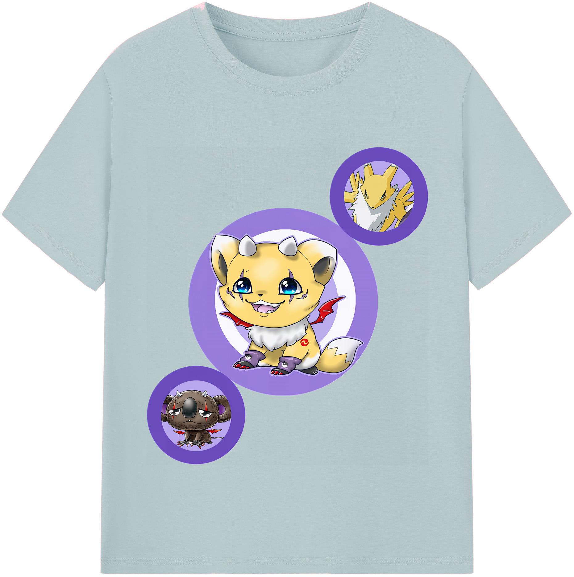 （画像用） Digimon デジタルモンスター/デジモン 綿100％半袖Tシャツ（フロントプリント）
